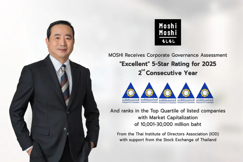 MOSHI Achieves "Excellent" 5-Star CGR Rating for Second Consecutive Year